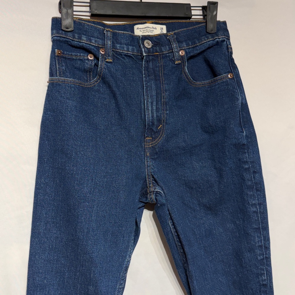 Abercrombie & Fitch The ‘90s Slim Straight Ultra High Rise Curve Love Jeans 26 - Picture 4 of 10